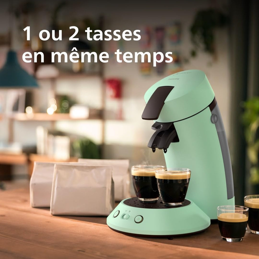 Machine à Café à Dosettes SENSEO CSA210/80 – Vert Désert Nature