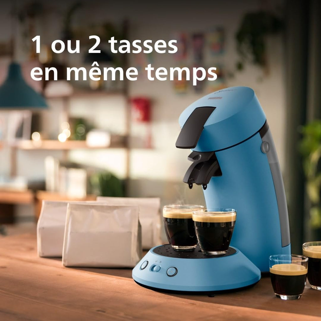 Machine à Café à Dosettes SENSEO CSA210/00 – Bleu Paon Élégant