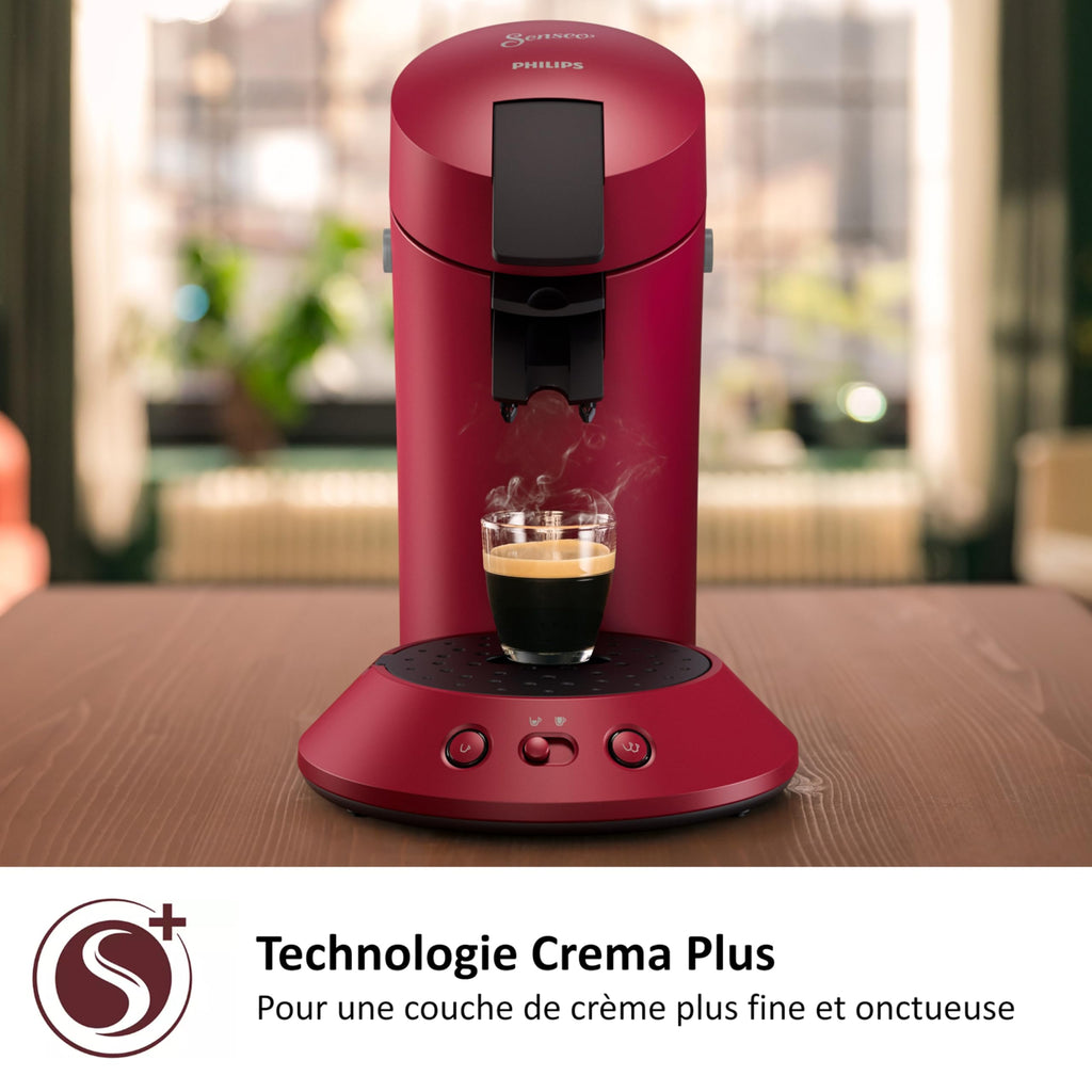 Machine à Café à Dosettes Original Plus SENSEO CSA210/91 – Rouge Vif