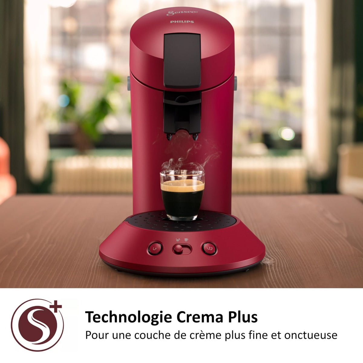 Machine à Café à Dosettes Original Plus SENSEO CSA210/91 – Rouge Vif