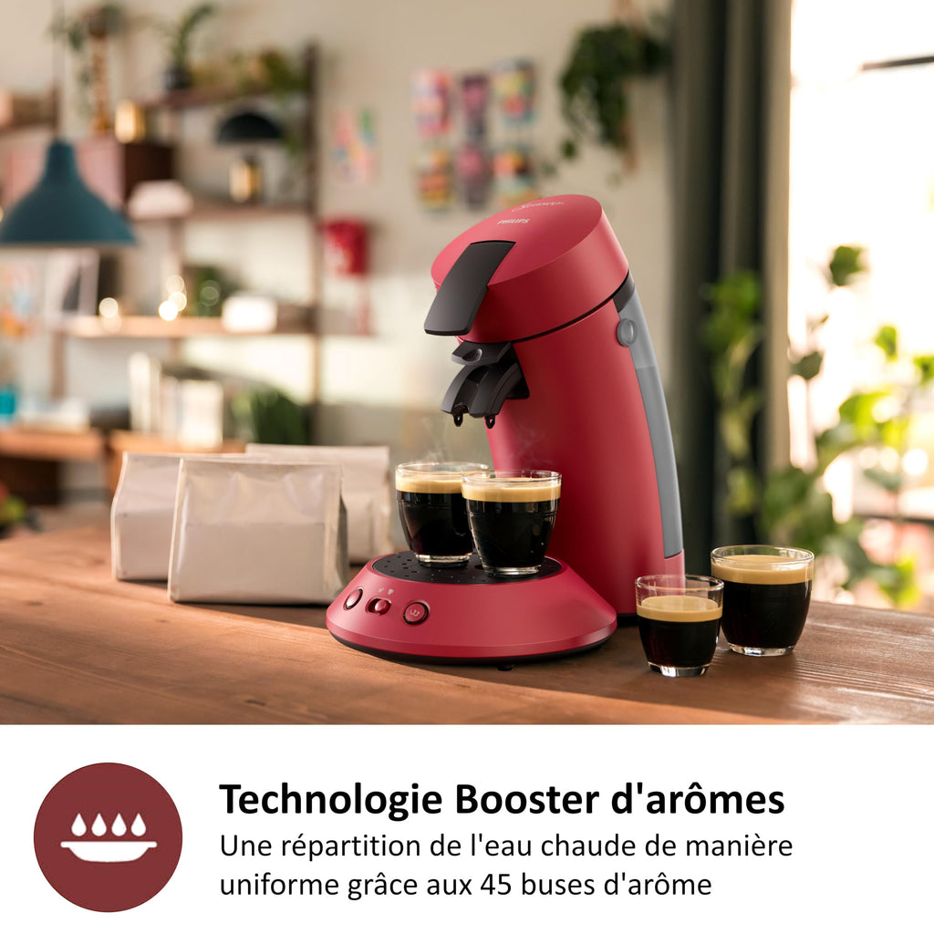 Machine à Café à Dosettes Original Plus SENSEO CSA210/91 – Rouge Vif