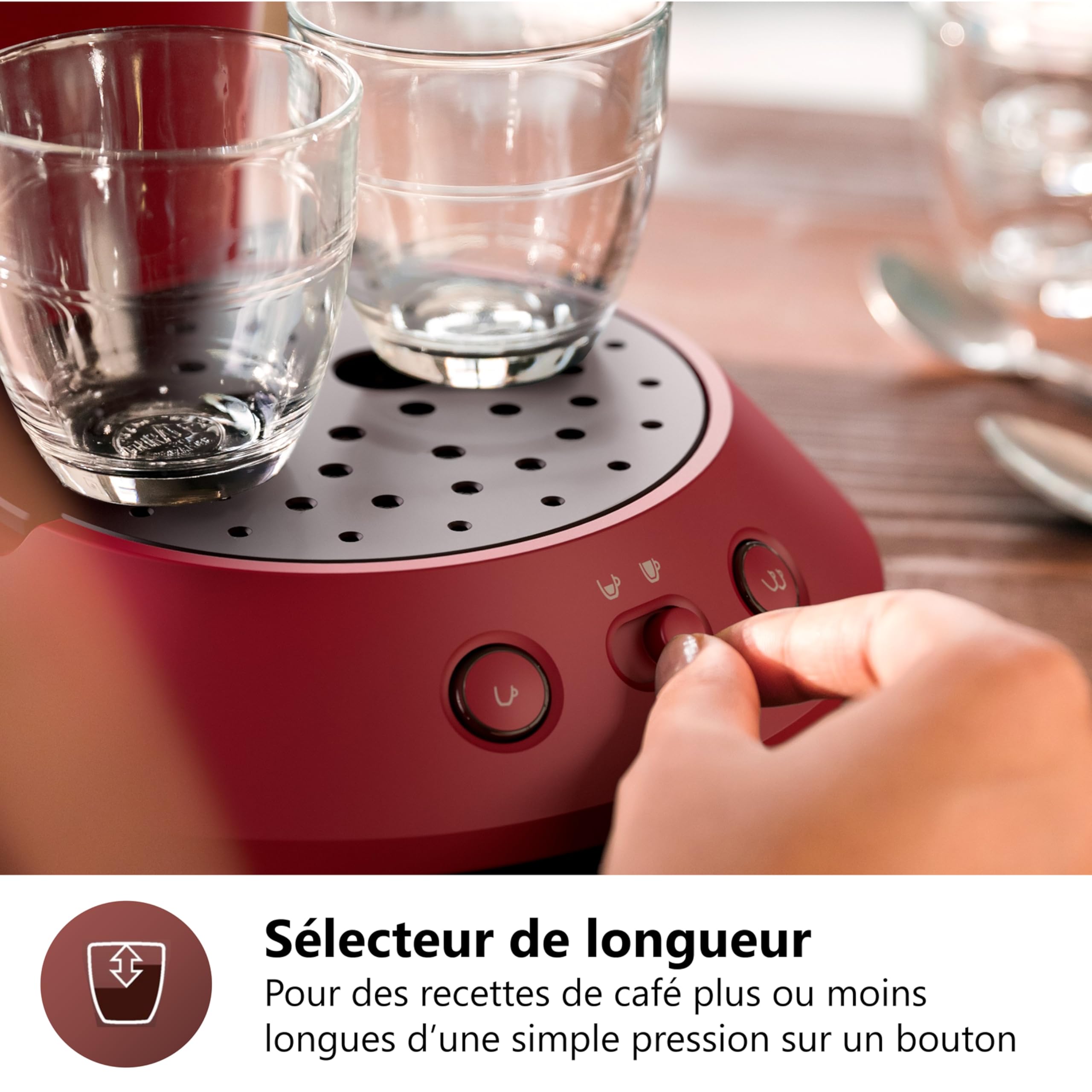 Machine à Café à Dosettes Original Plus SENSEO CSA210/91 – Rouge Vif