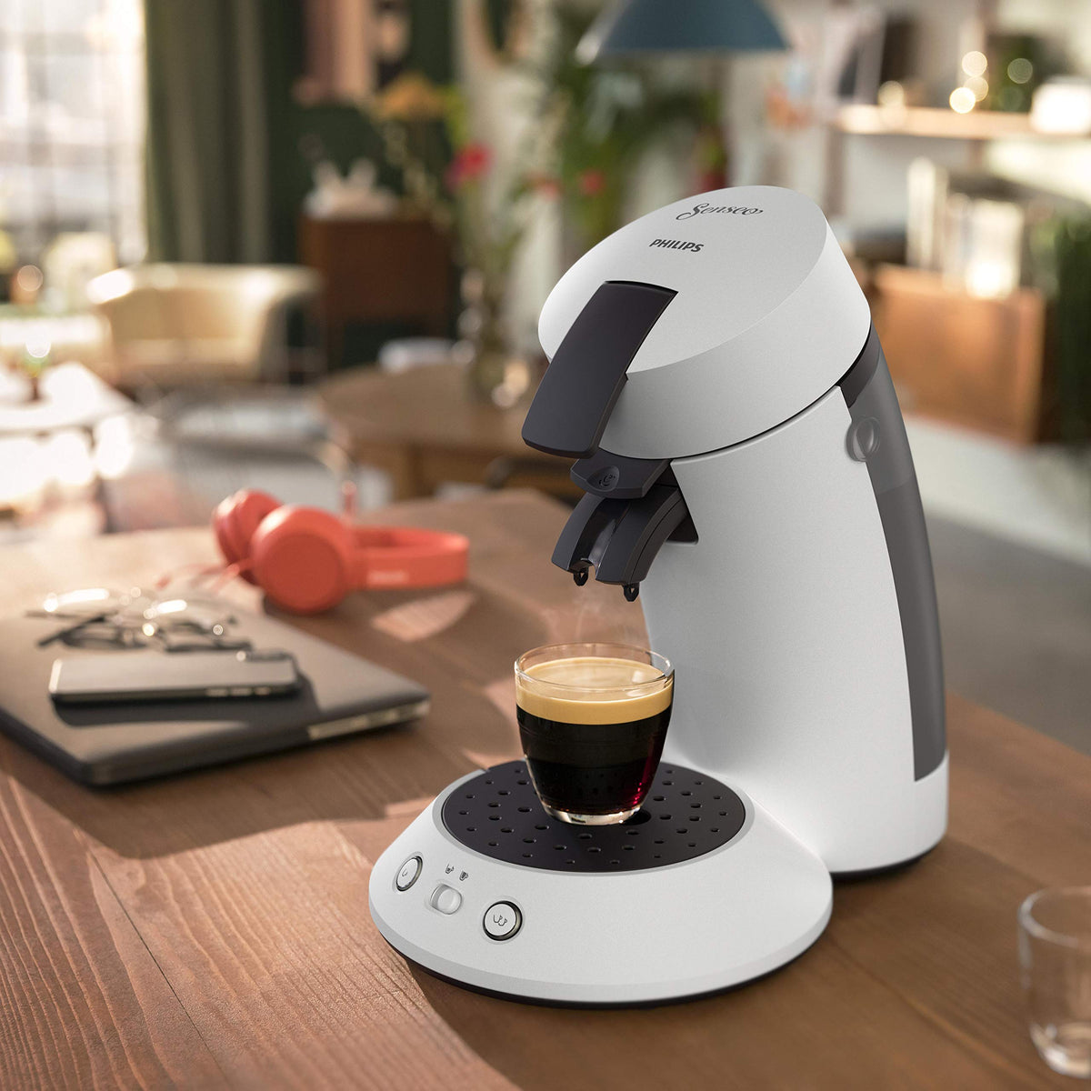 Machine à Dosettes SENSEO CSA210/11 – Blanc Pur Minimaliste