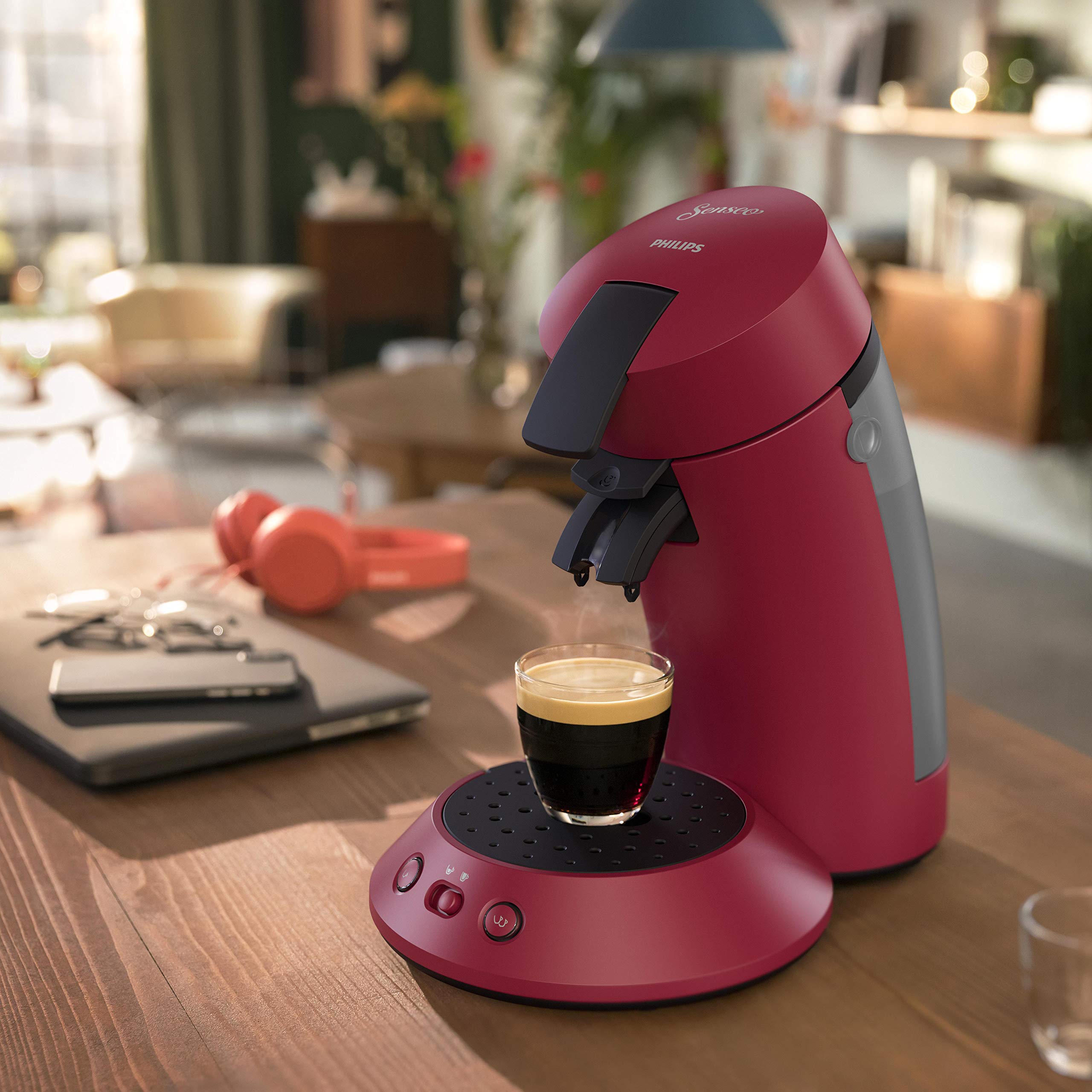 Machine à Café à Dosettes Original Plus SENSEO CSA210/91 – Rouge Vif